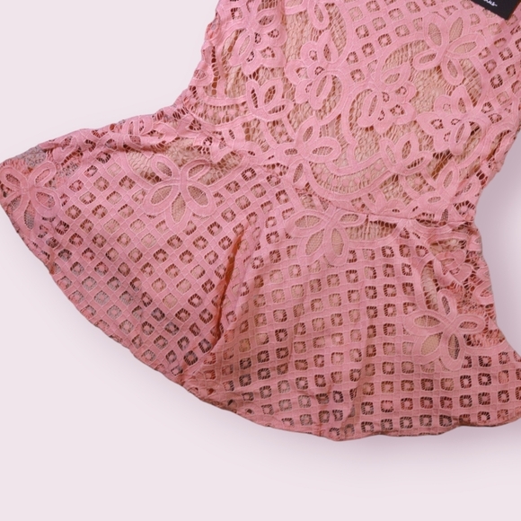 NWT Lulus XS Unlimited Love Dusty Pink Lace Trumpet Midi Dress Spaghetti Strap - Picture 3 of 11